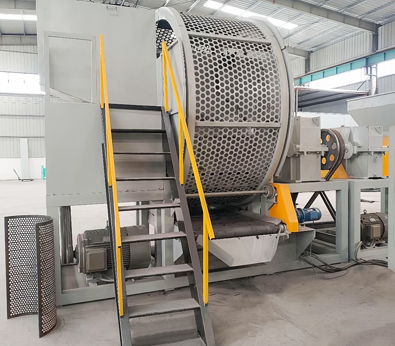 Trituradora de neumáticos para residuos industriales