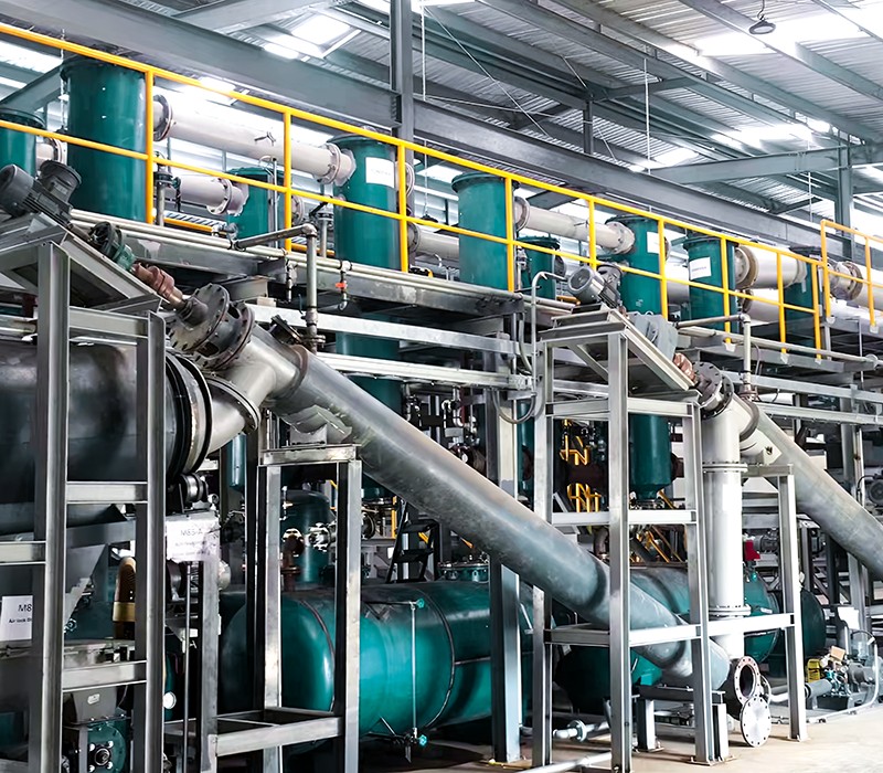 Planta de pirólisis continua de lodos de petróleo