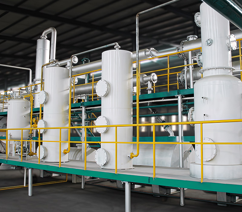Planta de destilación atmosférica para aceite de pirólisis
